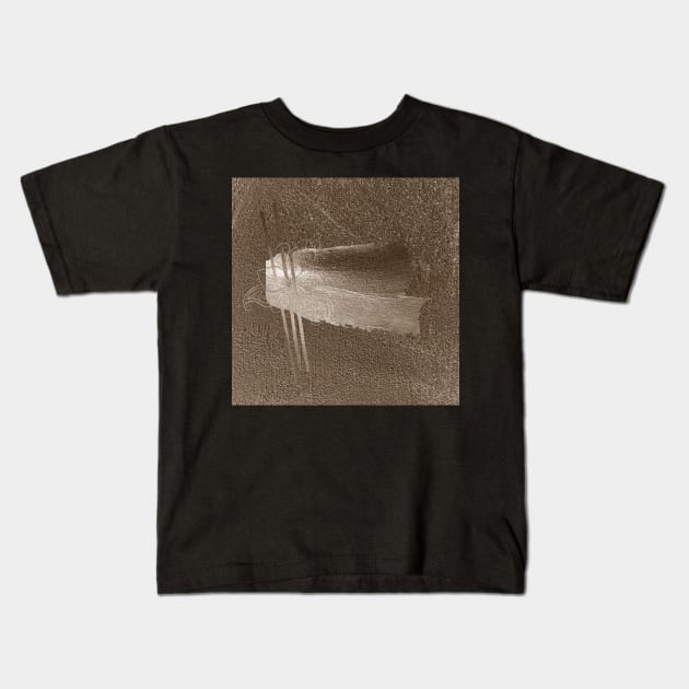 Minimalist Abstract Pattern in Bronze Shades Kids T-Shirt by Ric1926